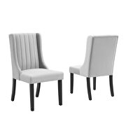 Parsons performance velvet dining side chairs - set of 2 in light gray by Modway additional picture 9