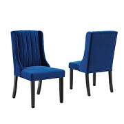 Parsons performance velvet dining side chairs - set of 2 in navy by Modway additional picture 8