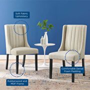 Parsons fabric dining side chairs - set of 2 in beige by Modway additional picture 2