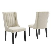 Parsons fabric dining side chairs - set of 2 in beige by Modway additional picture 9