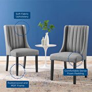 Parsons fabric dining side chairs - set of 2 in light gray additional photo 2 of 8