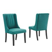 Parsons fabric dining side chairs - set of 2 in teal by Modway additional picture 9