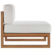 Outdoor patio teak wood 4-piece sectional sofa set in natural/ white by Modway additional picture 8