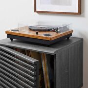 Vinyl record display stand in charcoal by Modway additional picture 2
