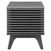 Vinyl record display stand in charcoal by Modway additional picture 4