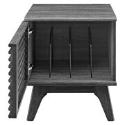 Vinyl record display stand in charcoal by Modway additional picture 5