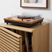 Vinyl record display stand in oak by Modway additional picture 2