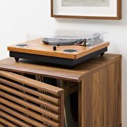 Vinyl record display stand in walnut by Modway additional picture 2