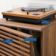 Vinyl record display stand in walnut by Modway additional picture 3