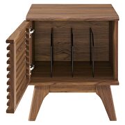 Vinyl record display stand in walnut by Modway additional picture 5
