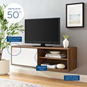 Wall mount TV stand in walnut white by Modway additional picture 3