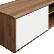 Wall mount TV stand in walnut white by Modway additional picture 4