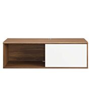 Wall mount TV stand in walnut white by Modway additional picture 5