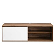 Wall mount TV stand in walnut white by Modway additional picture 6