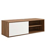 Wall mount TV stand in walnut white by Modway additional picture 8