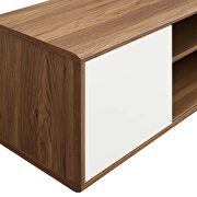 Wall mount TV stand in walnut white by Modway additional picture 4