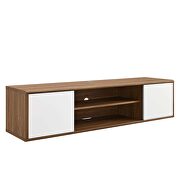 Wall mount TV stand in walnut white by Modway additional picture 8