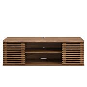 Wall-mount media console TV stand in walnut by Modway additional picture 6