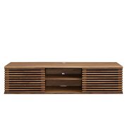 Wall-mount media console TV stand in walnut by Modway additional picture 7