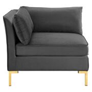 Performance velvet upholstery loveseat in gray by Modway additional picture 5