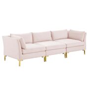 Performance velvet upholstery sectional sofa in pink by Modway additional picture 4