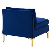 6-piece performance velvet sectional sofa in navy by Modway additional picture 3