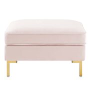 5-piece performance velvet sectional sofa in pink additional photo 2 of 11