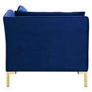 5-piece performance velvet sectional sofa in navy by Modway additional picture 7