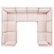 8-piece performance velvet sectional sofa in pink by Modway additional picture 9
