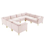 8-piece performance velvet sectional sofa in pink by Modway additional picture 10