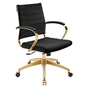Mid back performance velvet office chair in black by Modway additional picture 9