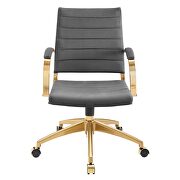 Mid back performance velvet office chair in gray by Modway additional picture 6