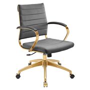 Mid back performance velvet office chair in gray by Modway additional picture 9