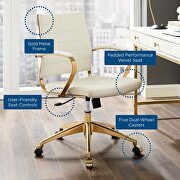 Mid back performance velvet office chair in ivory by Modway additional picture 2