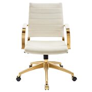Mid back performance velvet office chair in ivory by Modway additional picture 5