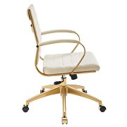 Mid back performance velvet office chair in ivory by Modway additional picture 8