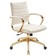 Mid back performance velvet office chair in ivory by Modway additional picture 9