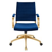 Mid back performance velvet office chair in navy by Modway additional picture 6
