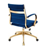 Mid back performance velvet office chair in navy by Modway additional picture 7