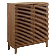 Walnut finish smooth walnut grain laminate bar cabinet by Modway additional picture 2