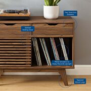Walnut finish vinyl record display stand by Modway additional picture 3