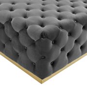 Tufted performance velvet square ottoman in gray by Modway additional picture 5