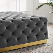 Tufted performance velvet square ottoman in gray by Modway additional picture 6