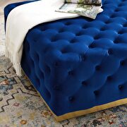Tufted performance velvet square ottoman in navy by Modway additional picture 6