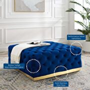 Tufted performance velvet square ottoman in navy by Modway additional picture 7