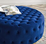 Tufted performance velvet round ottoman in navy by Modway additional picture 6