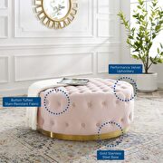 Tufted performance velvet round ottoman in pink by Modway additional picture 7