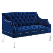 Tufted performance velvet loveseat in navy by Modway additional picture 6