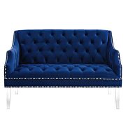 Tufted performance velvet loveseat in navy by Modway additional picture 7