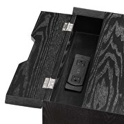 Wood nightstand with usb ports in black by Modway additional picture 3